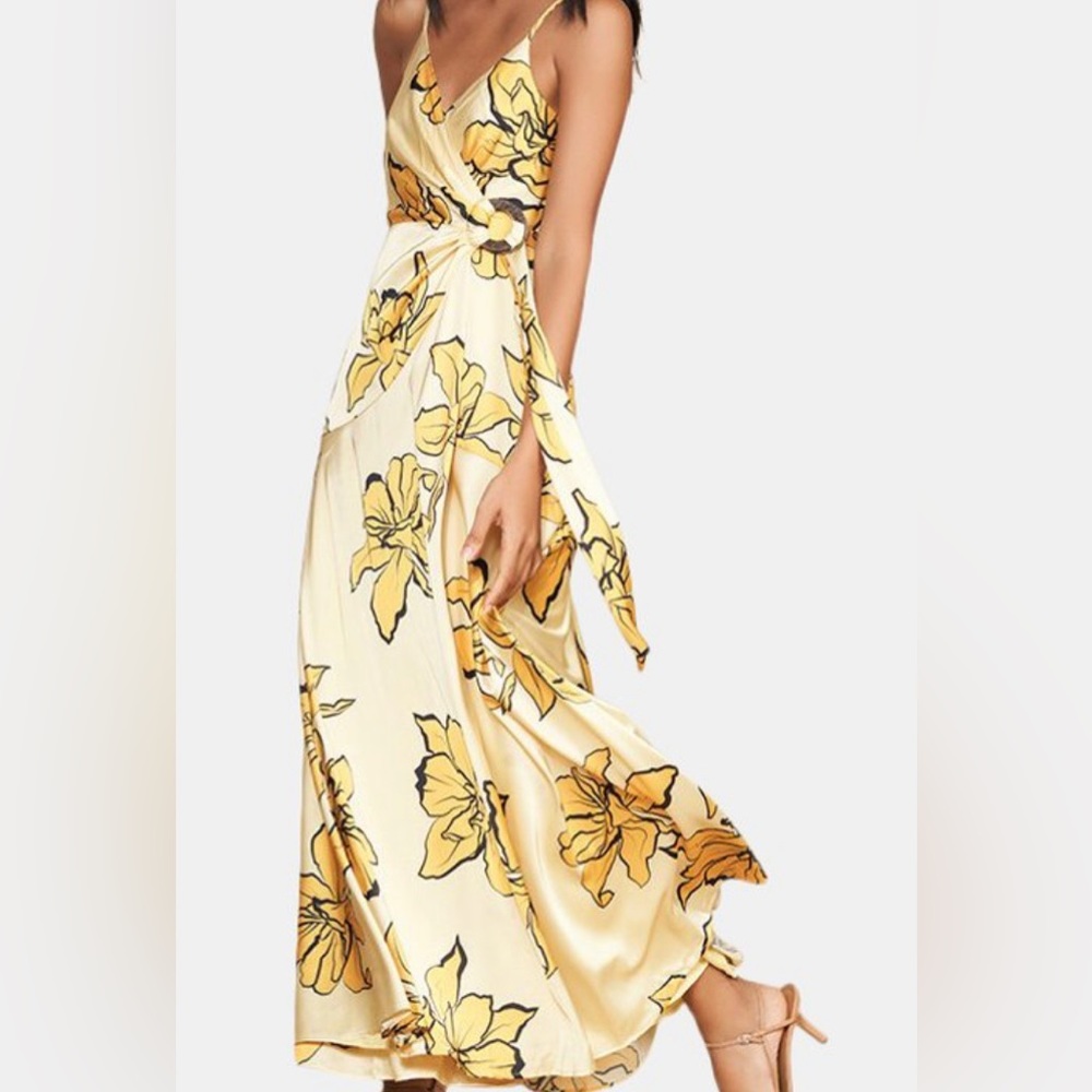 Yellow Floral Flowey Hutch Dress worn exclusively by Heather Morris